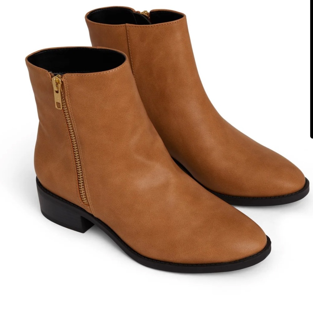 MATT&NAT Liman Nude Brown Boots Bootie Vegan Leather Women’s Size 10 BRAND NEW